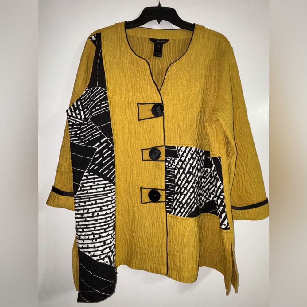 Ali Miles Citrine and Black Artistic Jacket